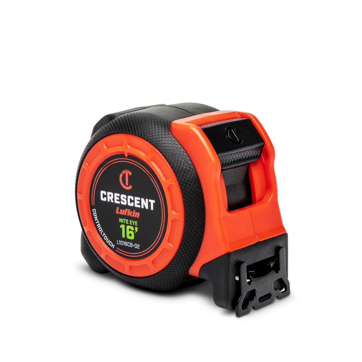 Lufkin Crescent CONTROLTOUCH NITE EYE 16ft tape measure case, durable on-site protection.