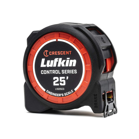 Lufkin Crescent L1025CD 363-degree end hook for quick positioning.