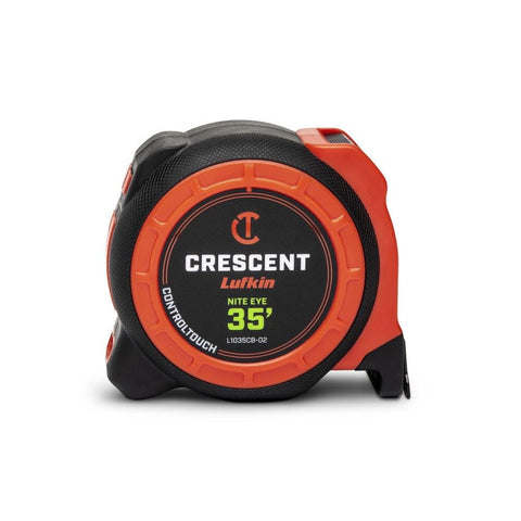 Lufkin Crescent nylon-coated blade resists wear on tough job sites.