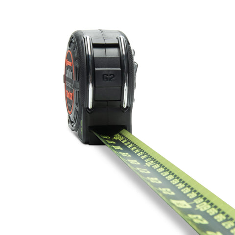 Lufkin Shockforce G2 33ft tape measure with diamond-coated end hook for secure grip