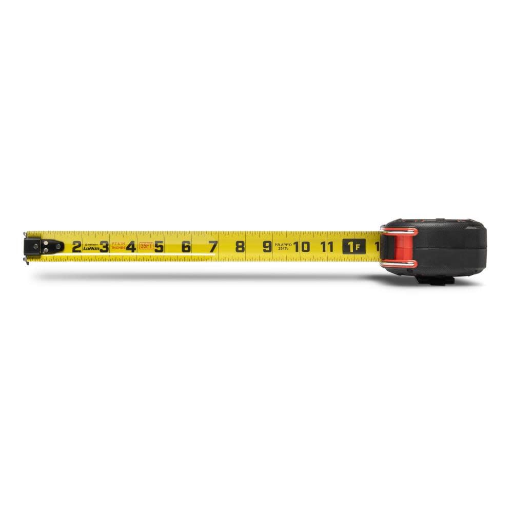 Durable case design protects the tape from drops at job sites.