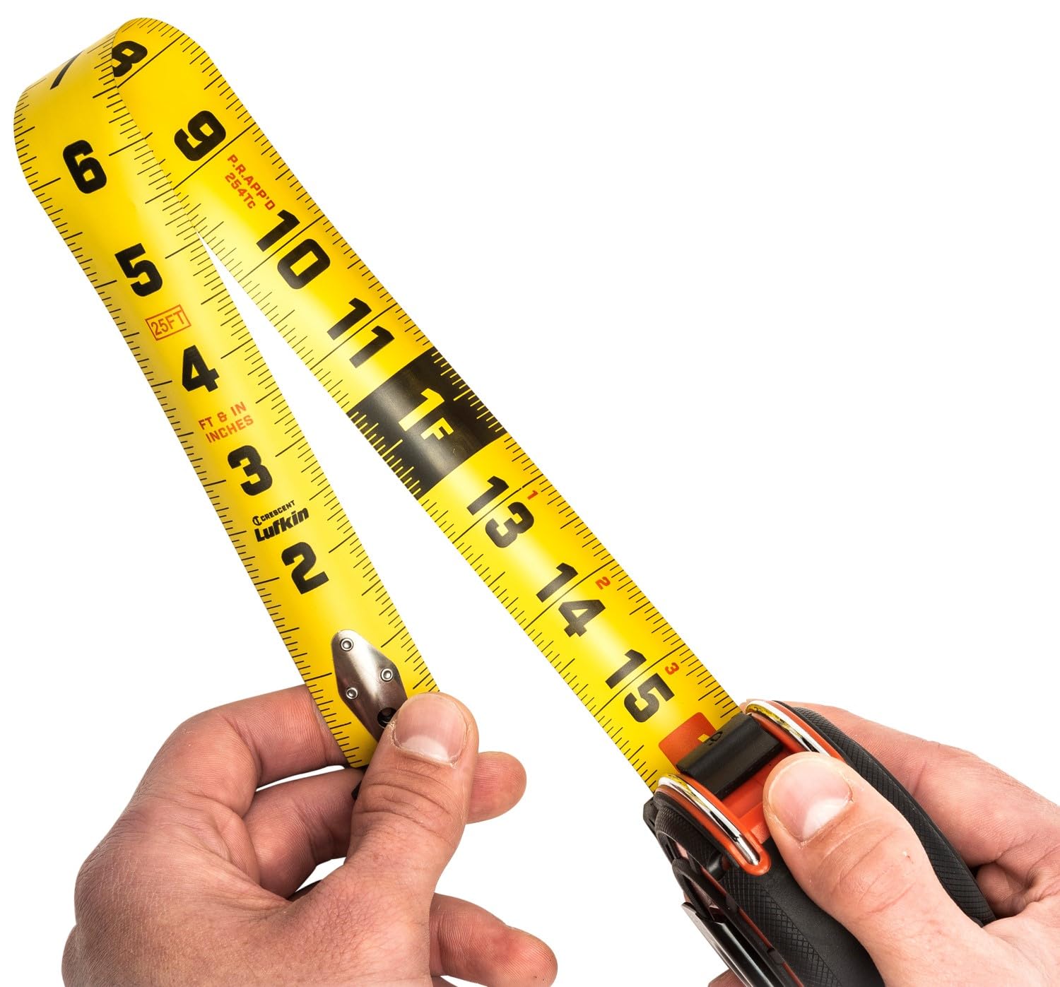 Lufkin Shockforce Nite Eye blade visible in low light for clear readings