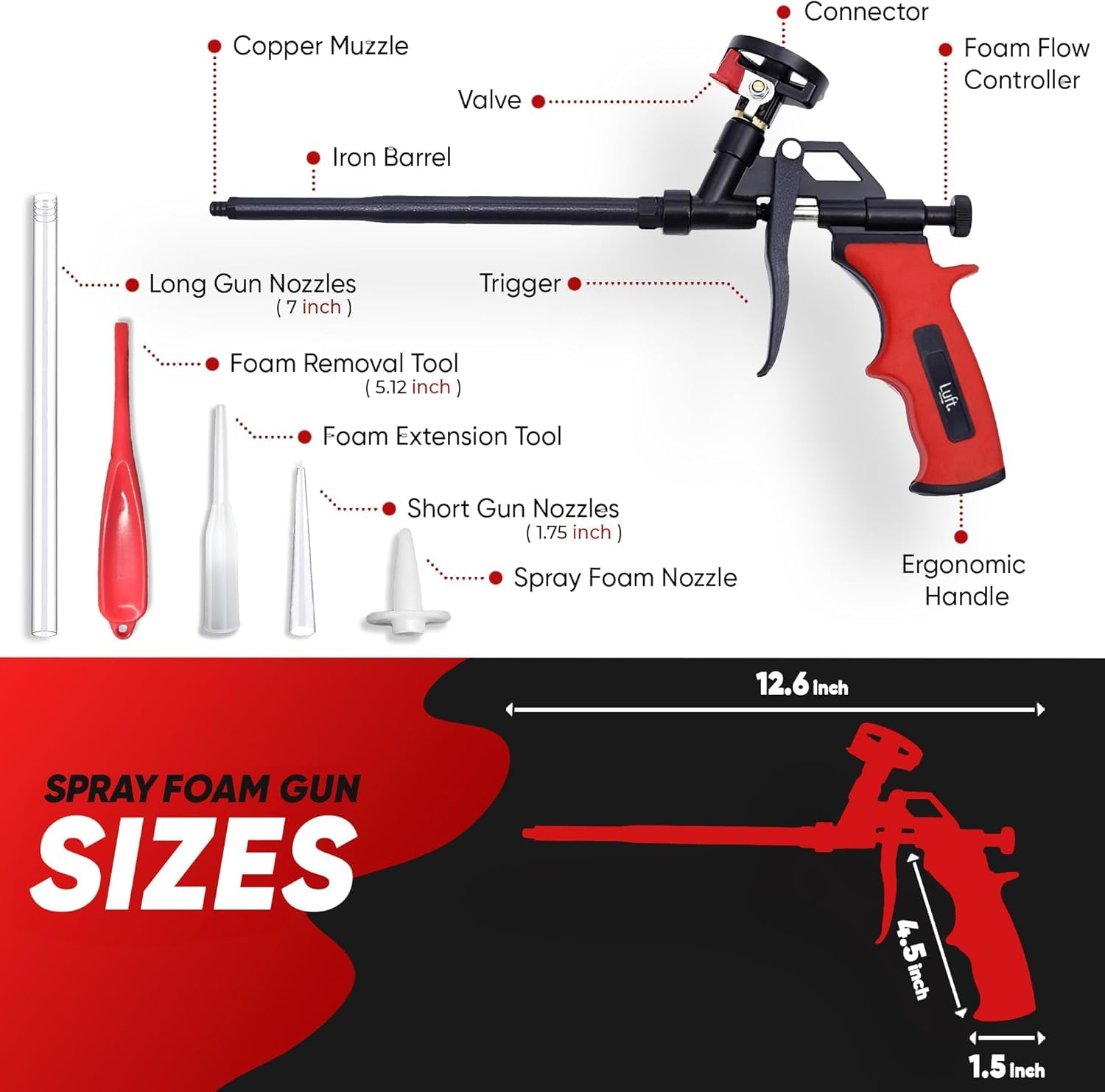 Luft Werkzeuge nine-extenders set extends reach for hard-to-access gaps