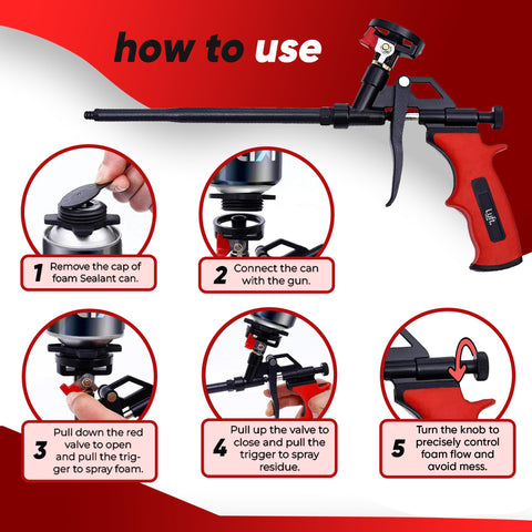 Luft Werkzeuge foam gun-copper nozzle ensures precise foam application.