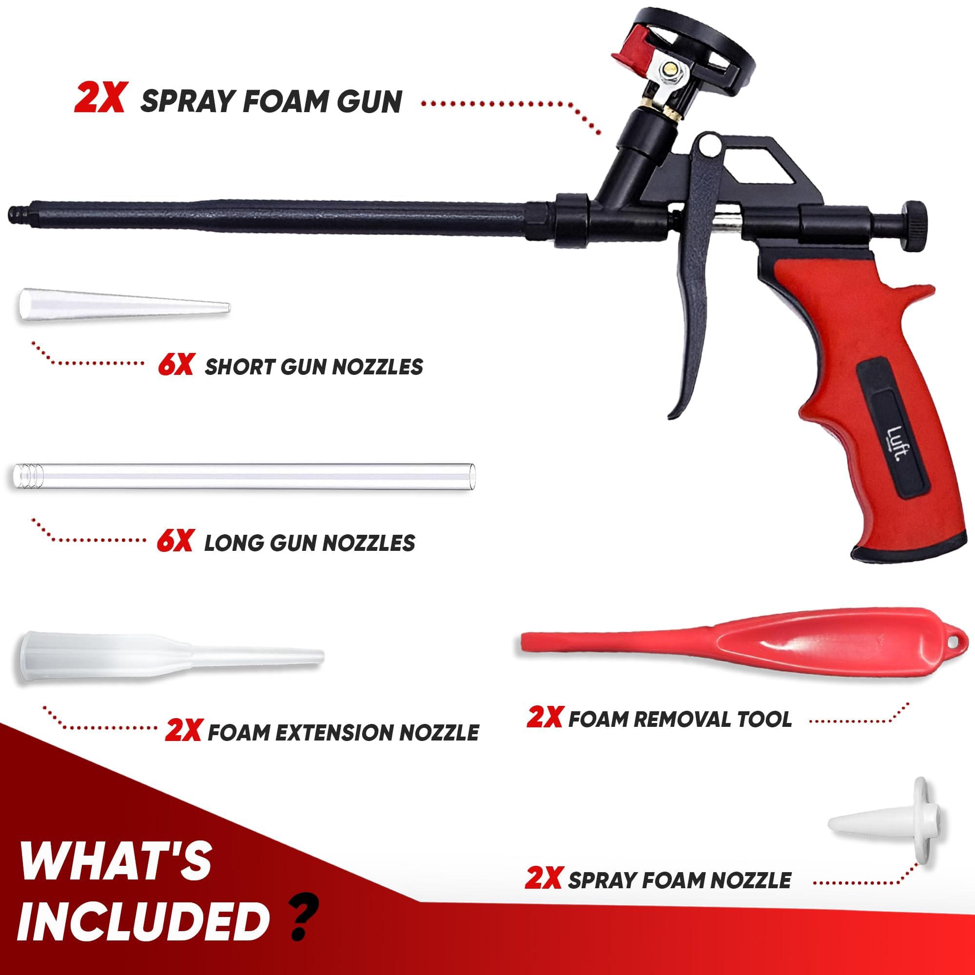 Luft Werkzeuge metal body dispensing tool for heavy-duty insulation jobs