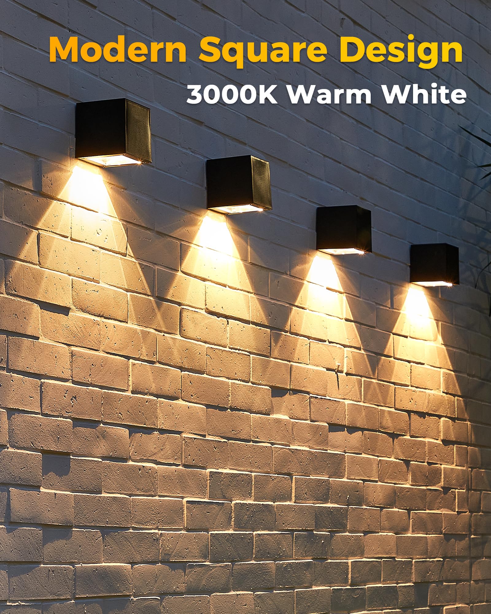 LUHLEE auto on/off solar wall light activates at dusk for hands-free outdoor lighting.