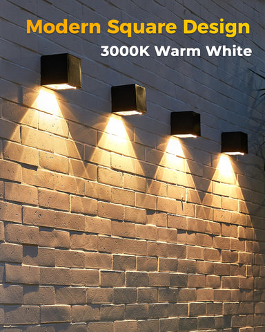 LUHLEE auto on/off solar wall light activates at dusk for hands-free outdoor lighting.
