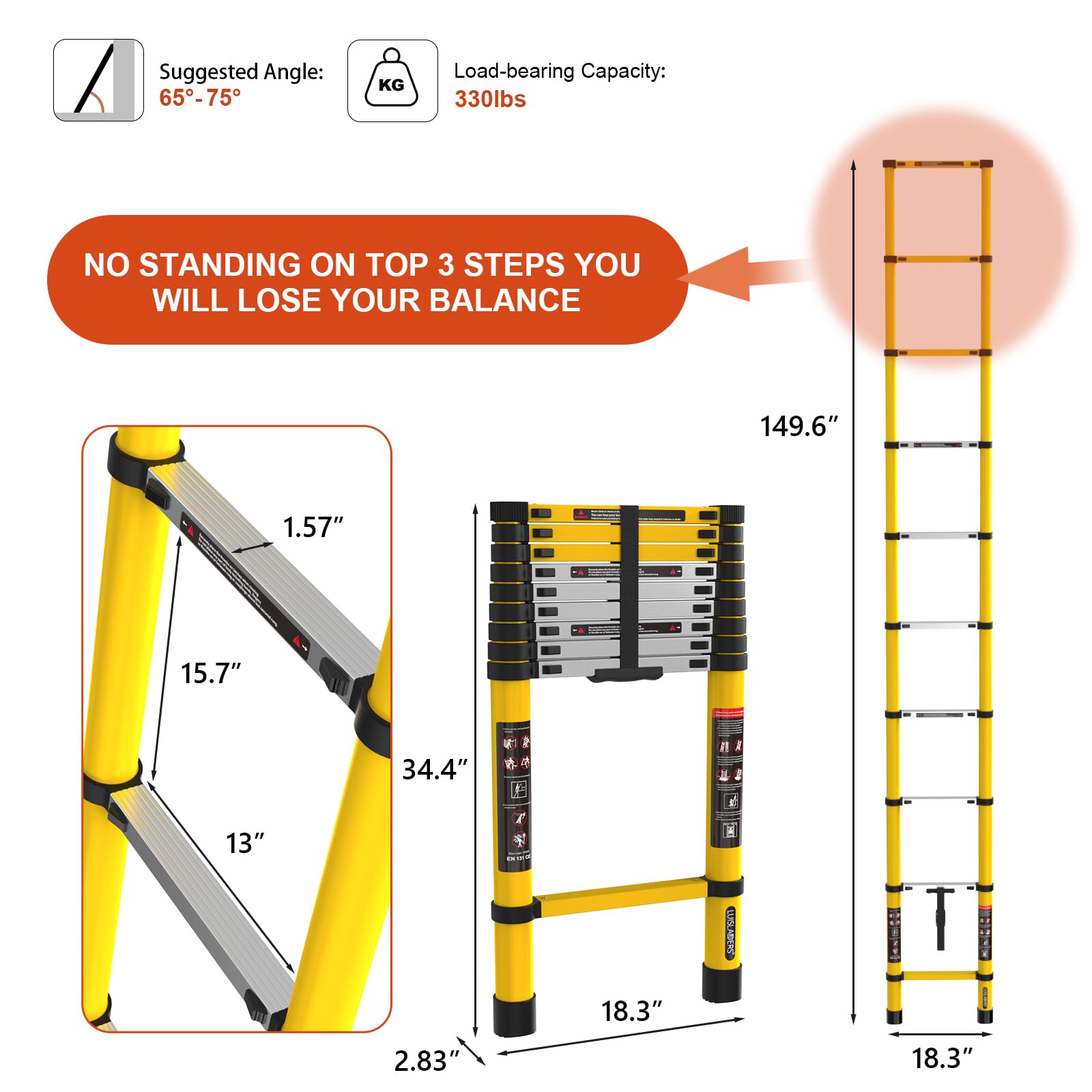 LUISLADDERS multi-use ladder fits indoor tasks and RV setups.