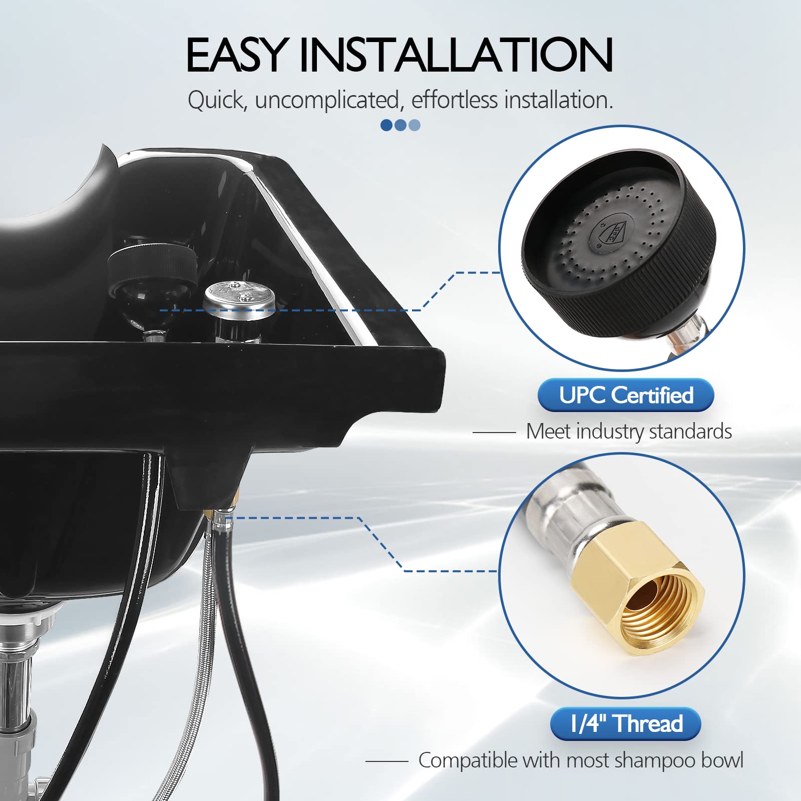 LukLoy sprayer head adds sleek black hardware for a professional look
