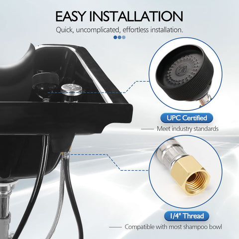 LukLoy sprayer head adds sleek black hardware for a professional look