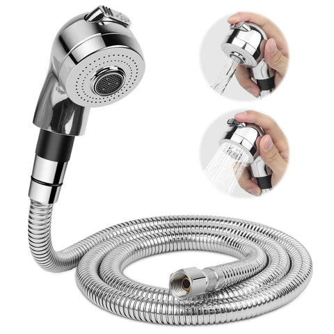 LukLoy shampoo bowl hose assembly shows durable stainless steel construction for salon use
