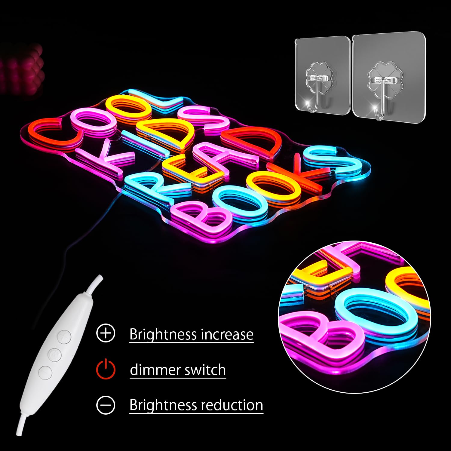 LULANMP library neon light sign brightens classrooms and reading corners