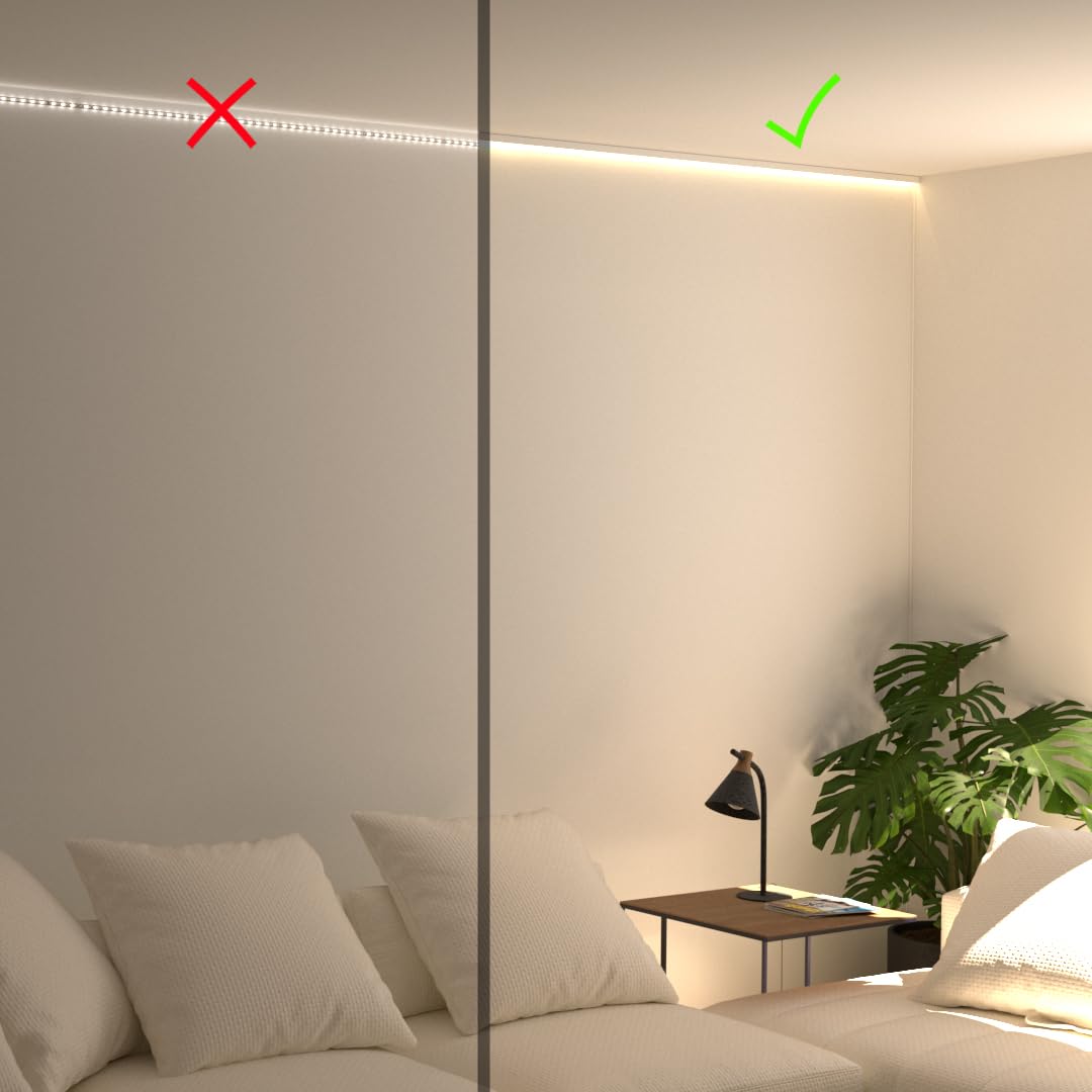 Luma Cove adhesive-wall-clips simplify mounting on rental walls.