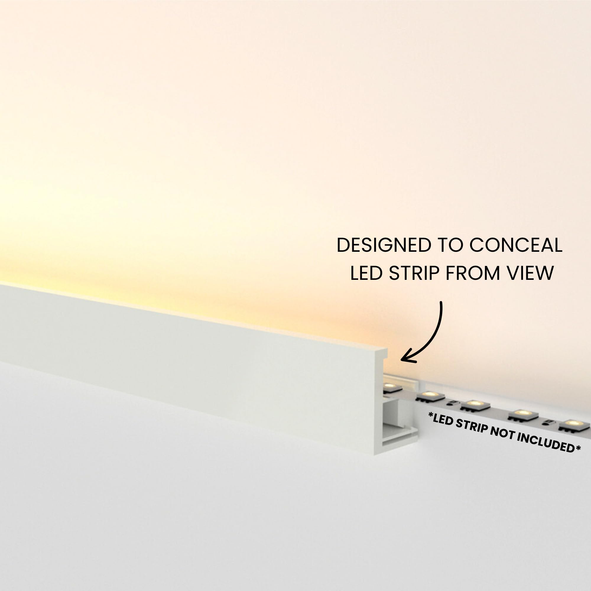 Luma Cove modular 1 ft channels enable flexible wall lighting layouts