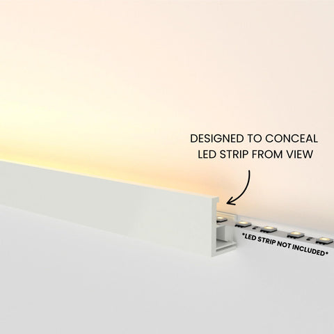 Luma Cove modular 1 ft channels enable flexible wall lighting layouts