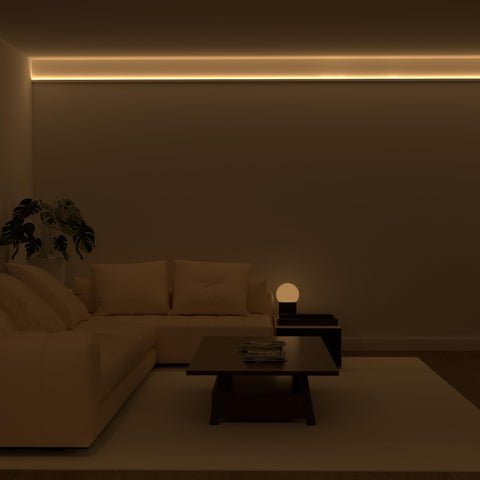 Luma Cove one-and-a-half-inch-channel adapts to tight wall spaces.