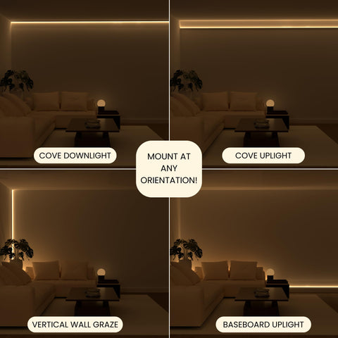 Luma Cove renter-friendly installation uses adhesive clips for easy removal