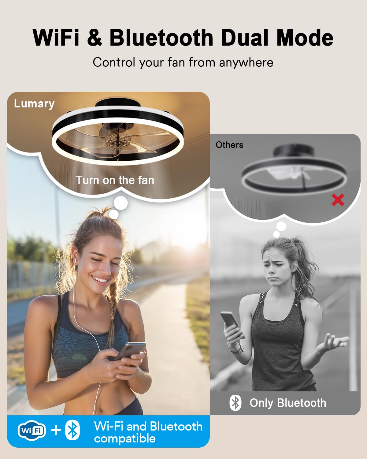 Lumary adaptive memory recalls last fan and light preferences for convenience