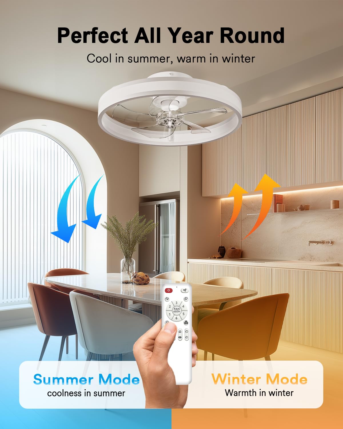 Lumary memory function recalls last speed and brightness settings