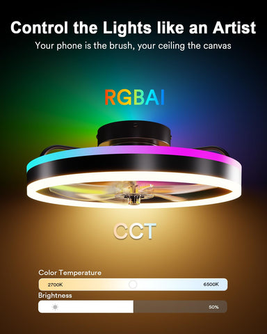 Lumary rgbaai color-changing led glow highlights mood lighting options for living areas