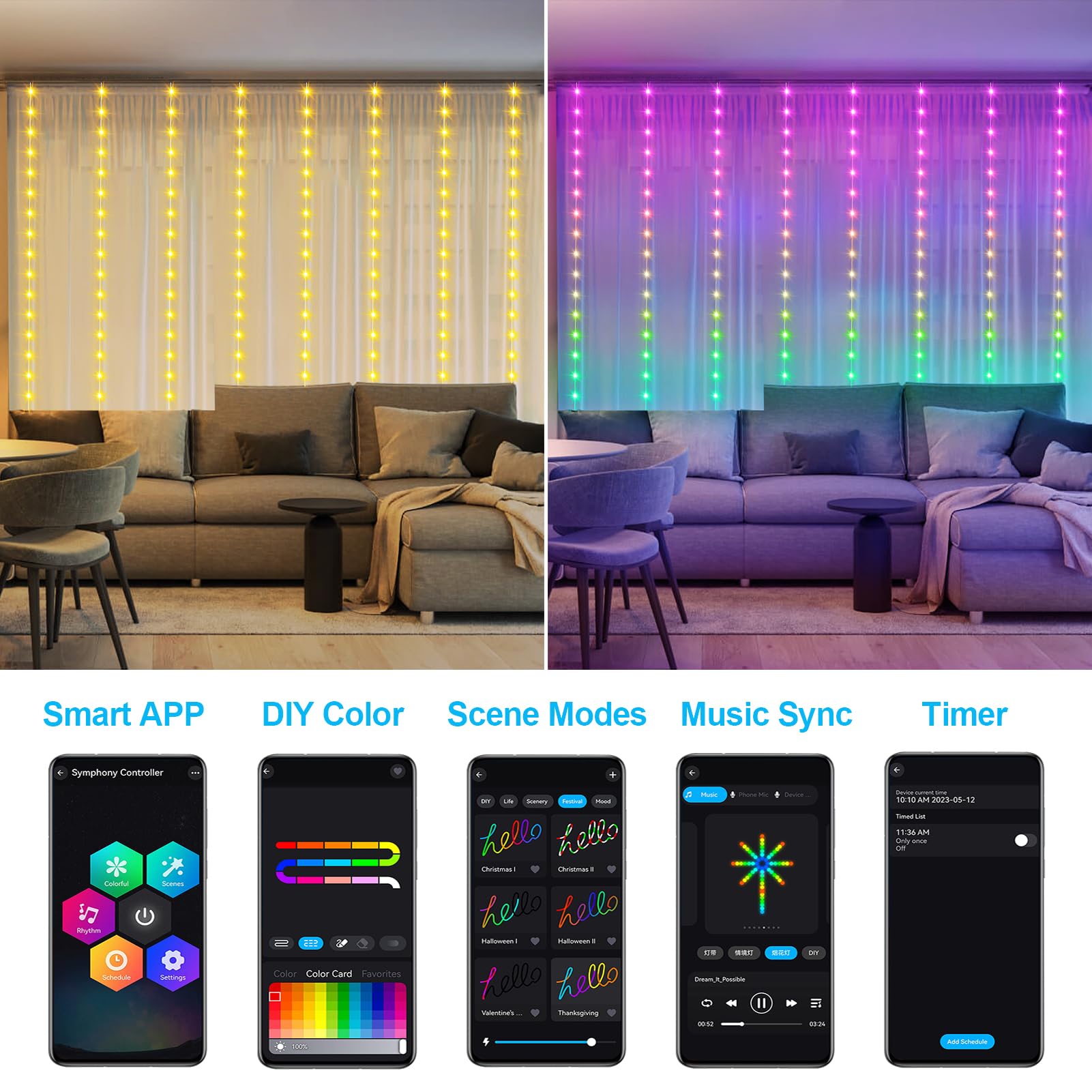LumBelle IP68 waterproof design withstands rain and snow for outdoor decor.