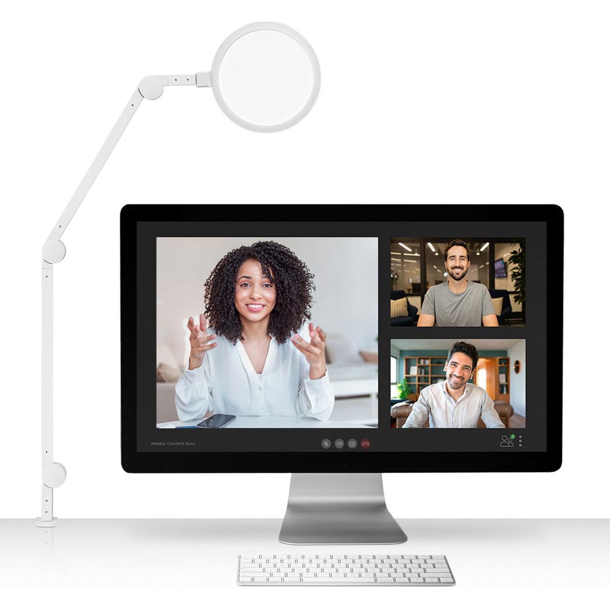 LUME CUBE Edge 2.0 circle webcam light enhances face-friendly lighting