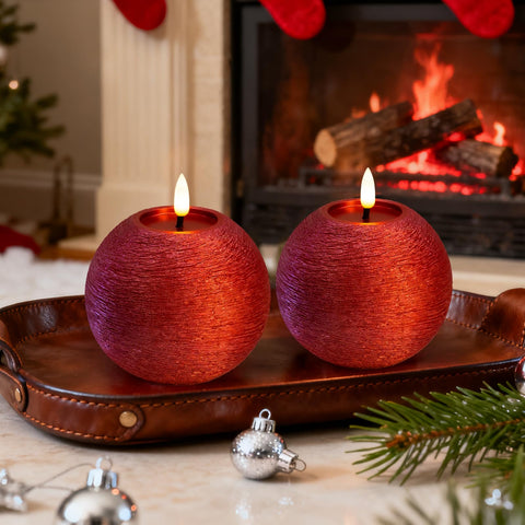 Lumeavetra LED flameless ball candle delivers warm flicker without smoke.