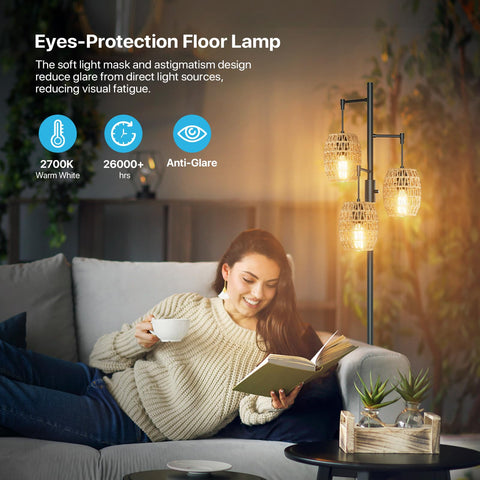 Lumenfox three LED bulbs included for instant cozy, ready-to-use lighting