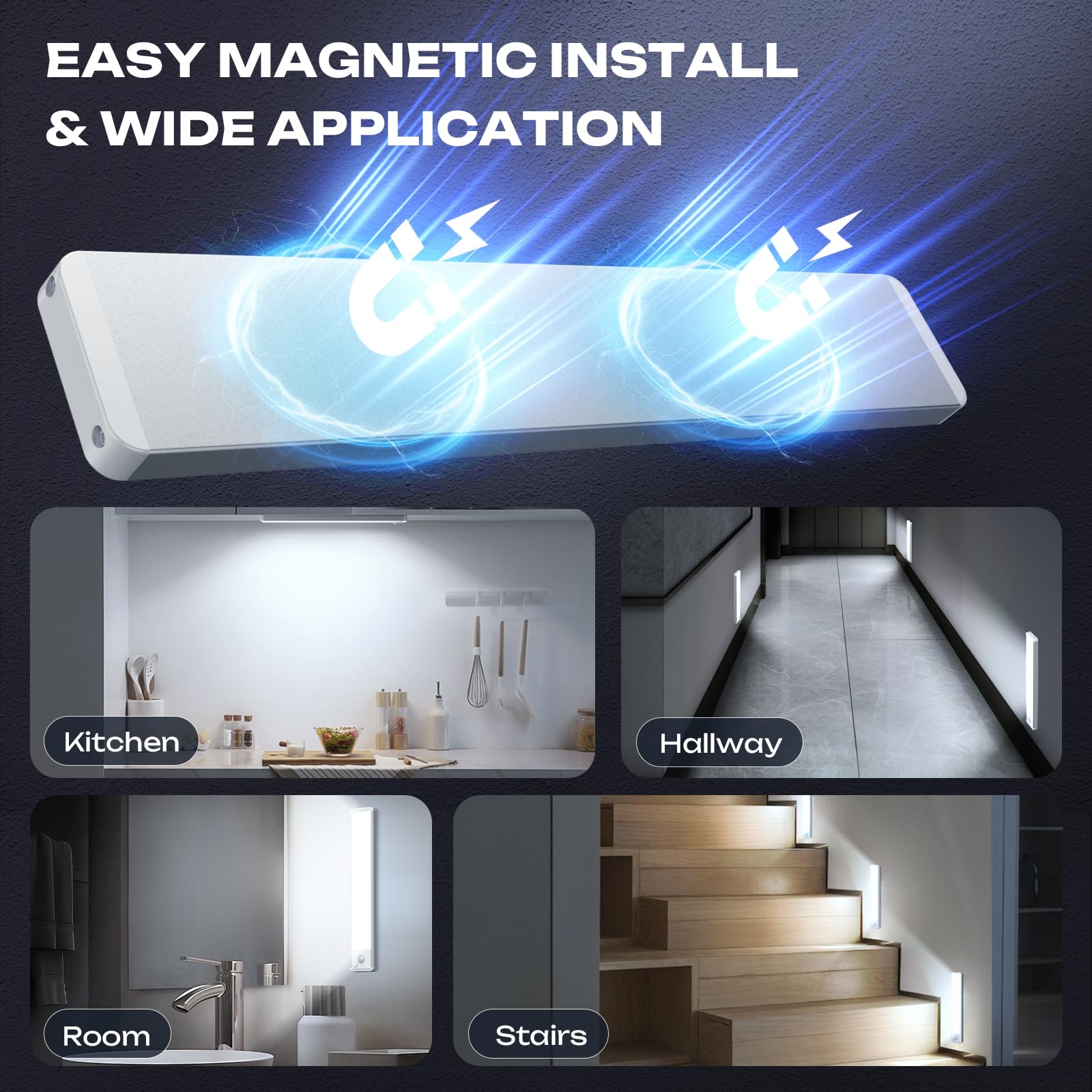LUMIJOLI smart motion activation brightens gradually when movement is detected.