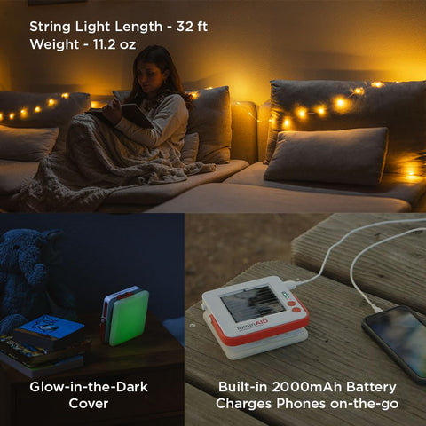 Luminaid solar string light suits RV travel with portable lighting