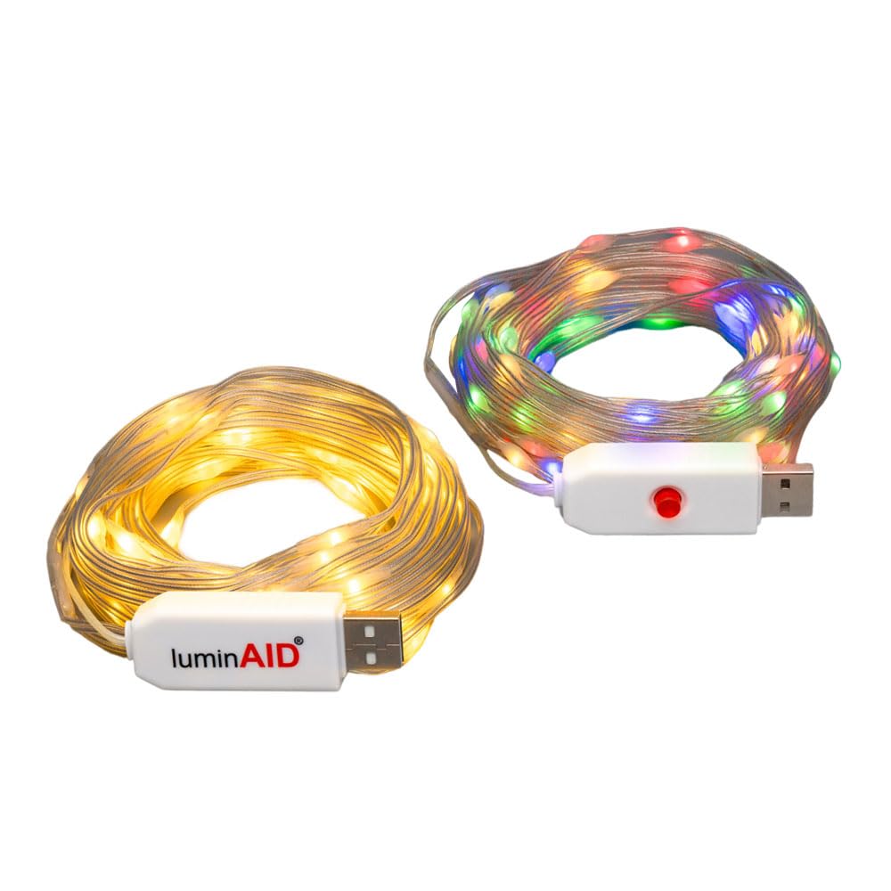 Luminaid warm white 32ft strands create soft ambient light for evenings outdoors.