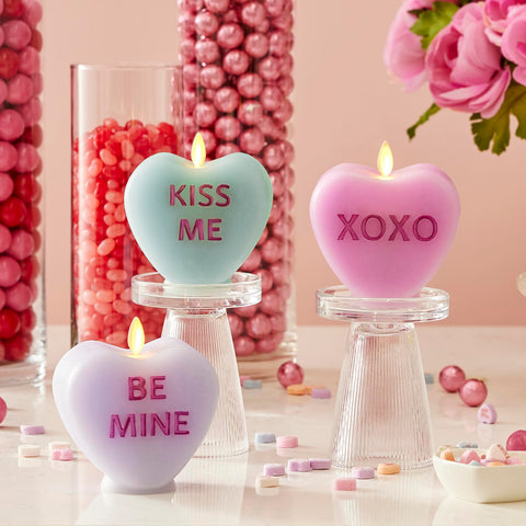 Luminara Candy Heart is remote-ready for convenient control in dim dining settings.