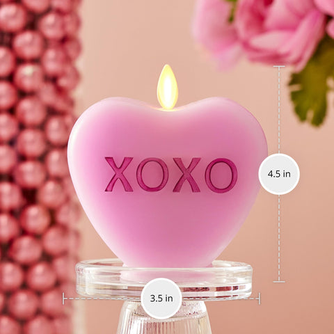 Luminara wax body lights up with warm white glow for authentic ambiance.
