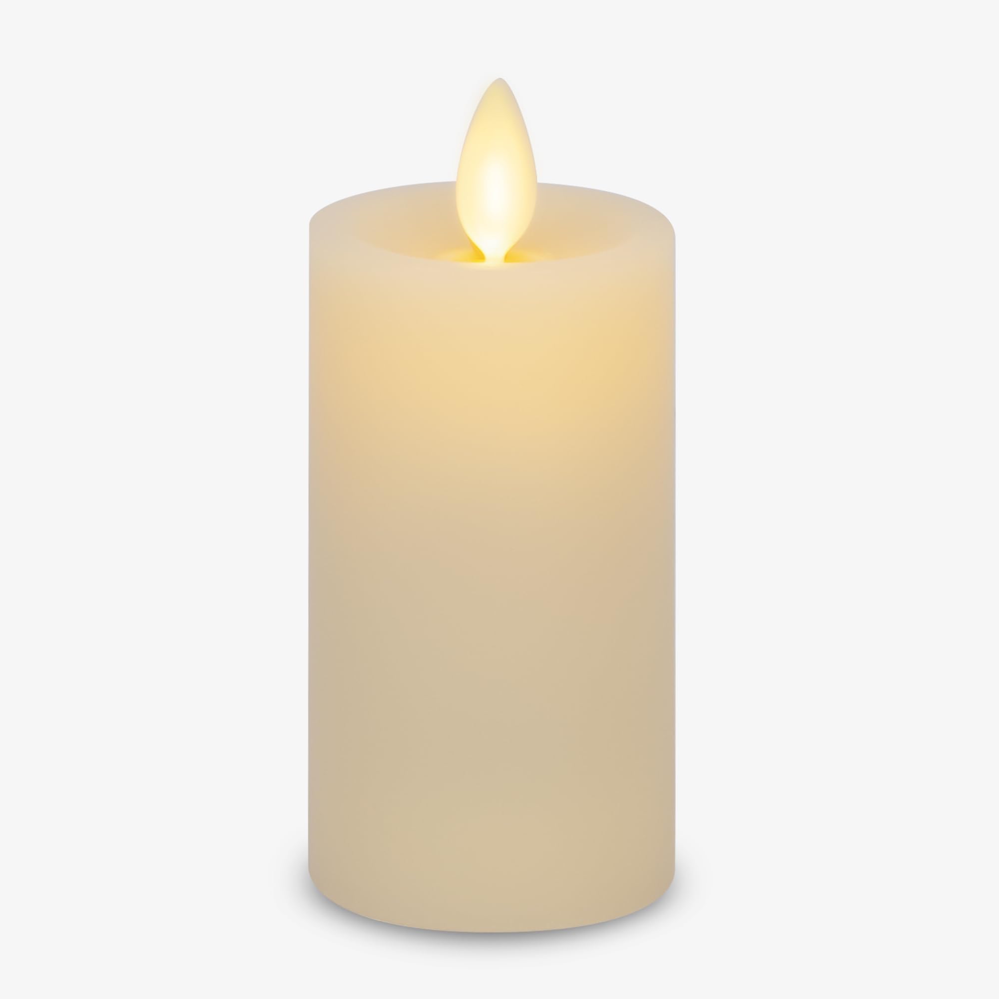 Luminara Classic Slim Flameless Ivory candle with 2in x 4.5in dimensions adds safe ambient lighting.