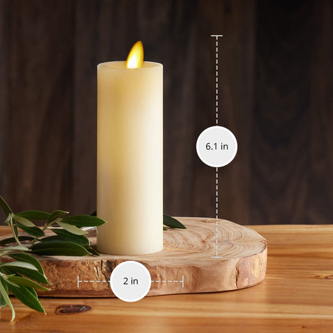 Luminara ivory candle long runtime up to 500 hours per battery set