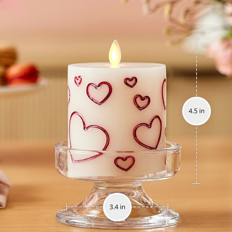 Windowsill setup with magenta pillar enhancing romantic evening mood