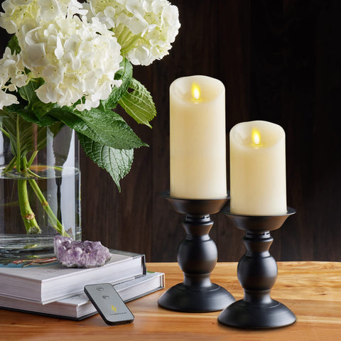 Luminara dining table ambient light ivory candle creates warm meals