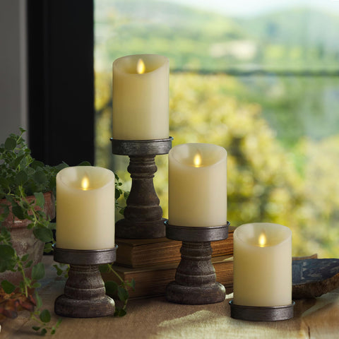 Luminara ivory close-up shows a realistic flicker for cozy atmosphere.