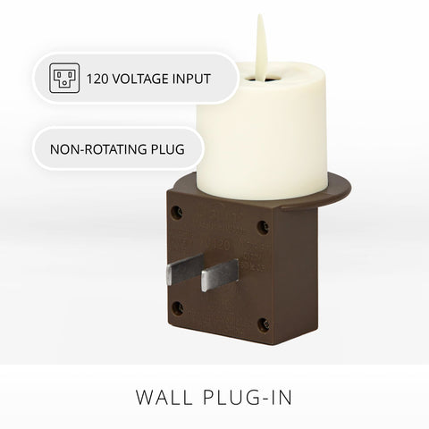 Luminara bronze night light with Real Flame-Effect for cozy ambience