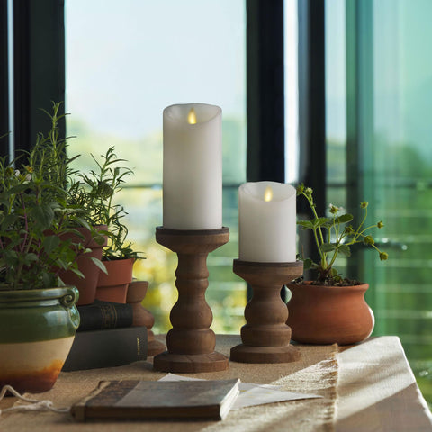 Luminara flameless candle packaging protects during shipping for gift-ready presentation.