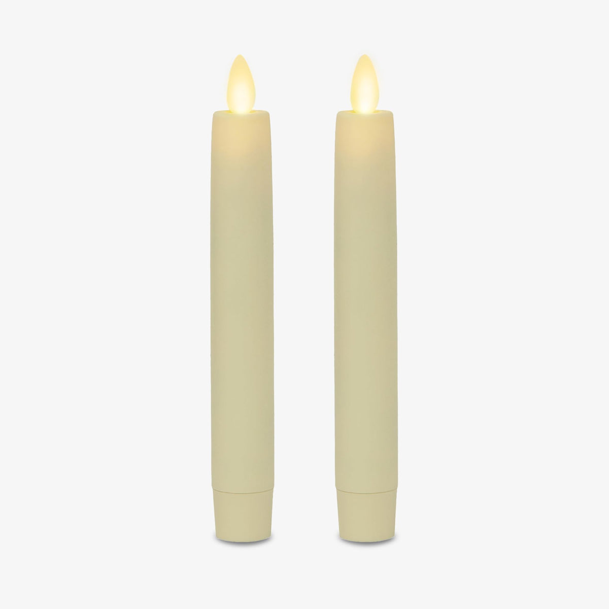 Luminara flameless taper ivory 1x6 pack2 glows safely for family dining.