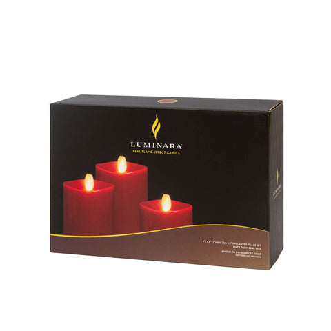 Luminara Burgundy dining centerpiece with warm glow for holidays
