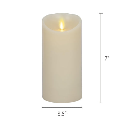 Luminara indoor-safe flameless candle ivory offers soot-free ambience.