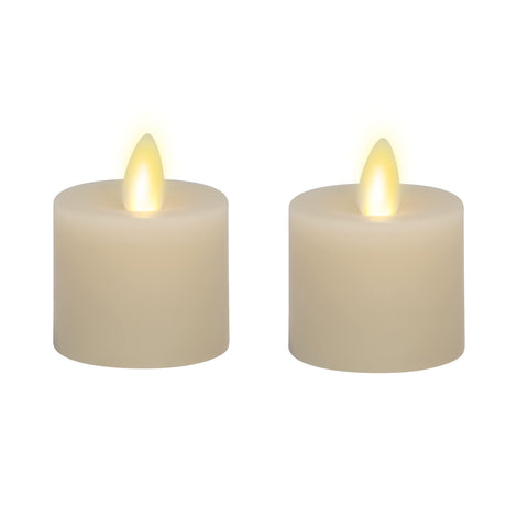Luminara moving flame tealight ivory easy battery access enables quick replacements.