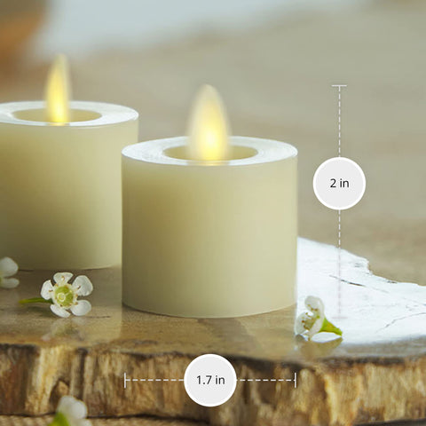 Luminara moving flame tealight ivory packaging is sturdy and gift-ready.
