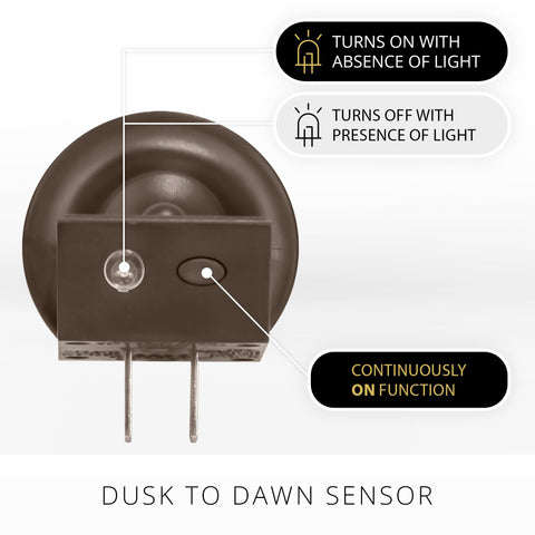 Luminara bronze dusk-to-dawn sensor nightlight offering automatic hallway lighting