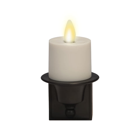 Luminara dusk-to-dawn sensor nightlight automatically activates at dusk.