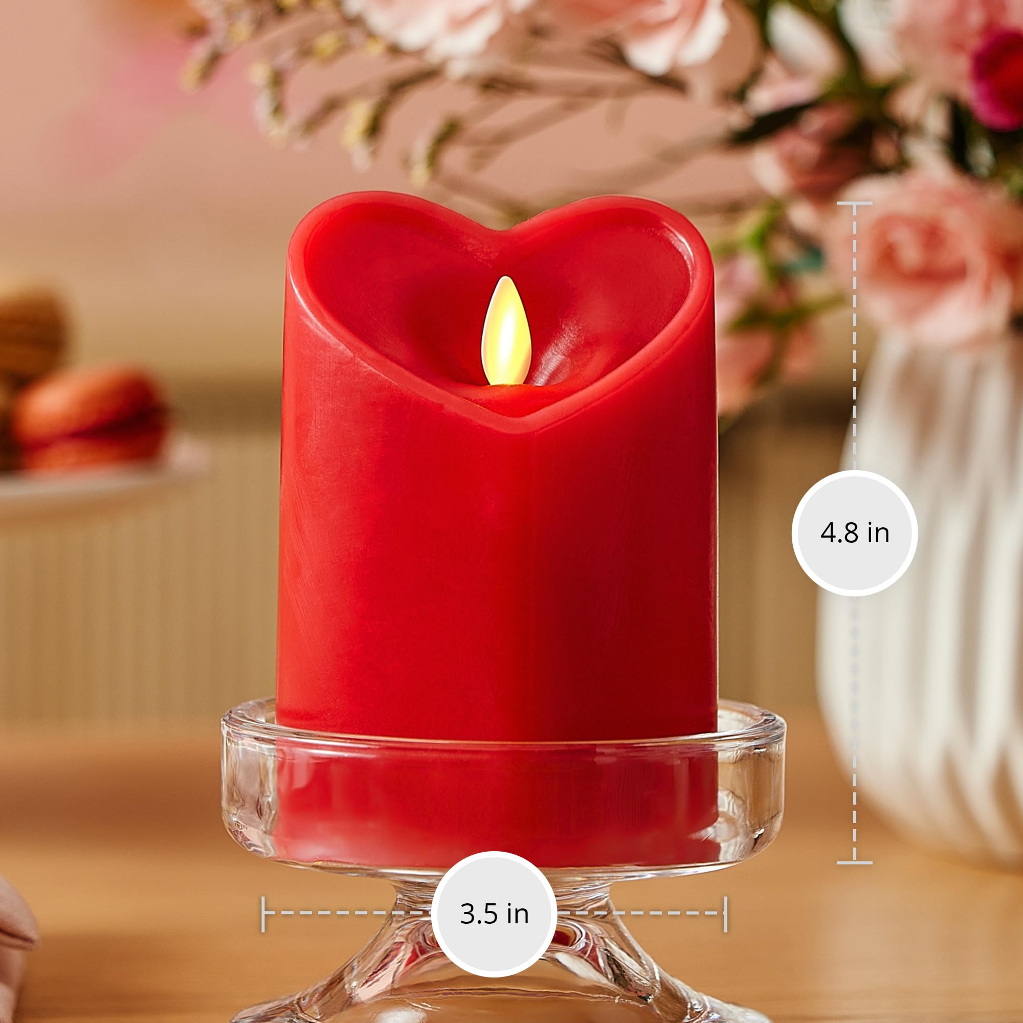 Luminara led-flame-technology candle offers lifelike flicker without open flame.