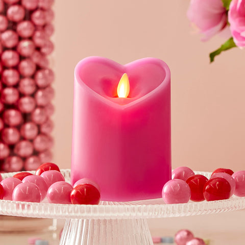 Luminara flickering LED flame detail emphasizes safe, flame-free ambience