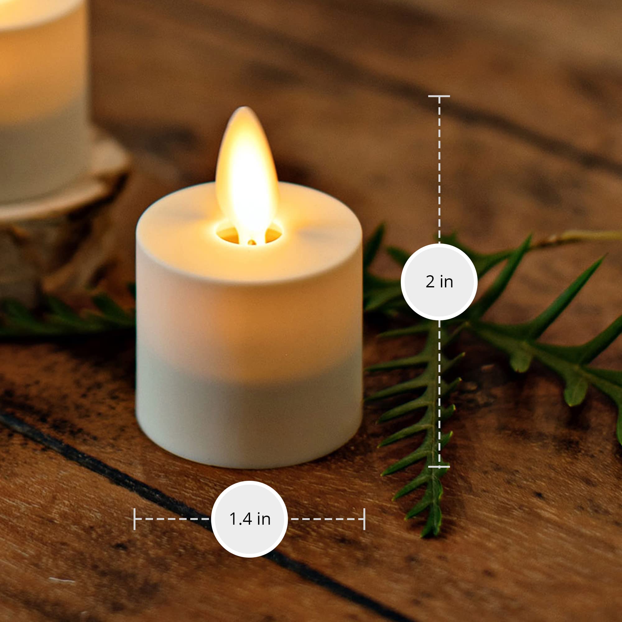 Luminara realistic move flame tealight ivory adds authenticity to centerpieces.